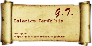 Galanics Terézia névjegykártya